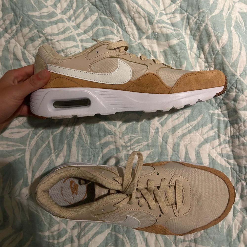 Nike Tan and Cream Athletic Shoes